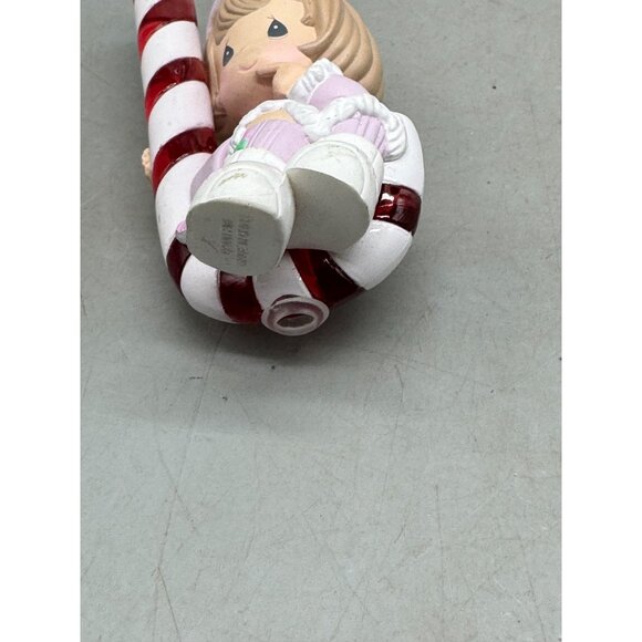 Brighten Up Christmas Vintage Precious Moments Ornament girl on candy cane READ - Picture 3 of 7